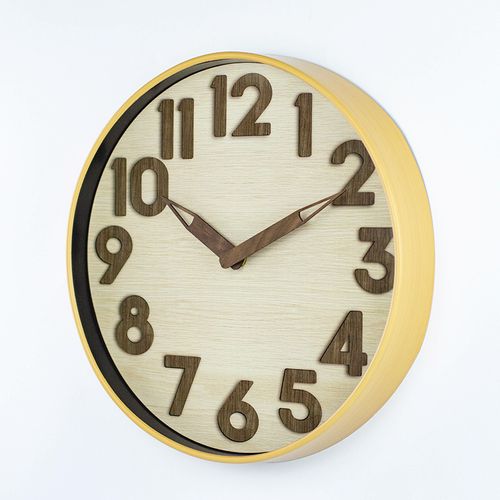 Horloge Murale Imitation Bois - 30 Cm