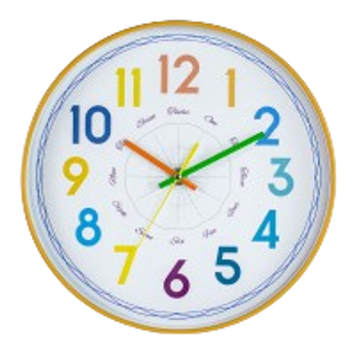 Horloge Murale De Sensibilisation Aux Couleurs Pour Enfants 30 Cm