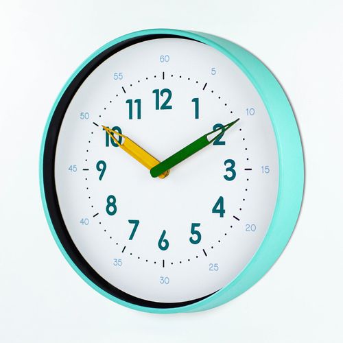 30cm-pink Creative Wooden Pen Hand Clock Wall Mounted Home Simple Modern Quartz Clock