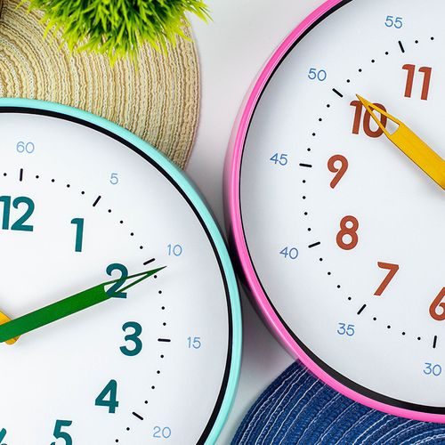 30cm-pink Creative Wooden Pen Hand Clock Wall Mounted Home Simple Modern Quartz Clock