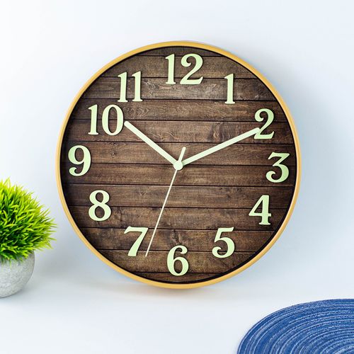 30cm-horloge Murale Lumineuse Simple Et Créative Horloge Silencieuse Stéréo