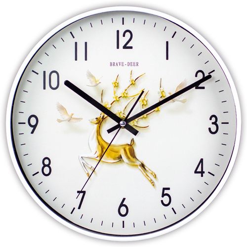 Horloge Cerf Doré 30cm Horloge Murale De Salon Horloge Moderne Simple