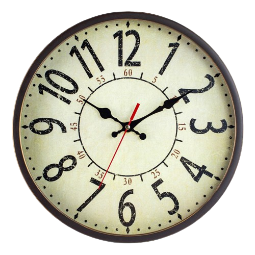 30cm-horloge Rétro Brossée Or Horloge Murale Salon Chambre à Coucher Mode Horloge Créative