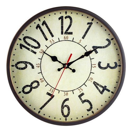 30cm-horloge Rétro Brossée Or Horloge Murale Salon Chambre à Coucher Mode Horloge Créative