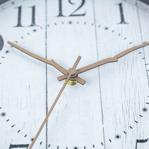 30cm - Horloge Murale En Bois Blanc Imitation Bois, Personnalité Simple Et Créative