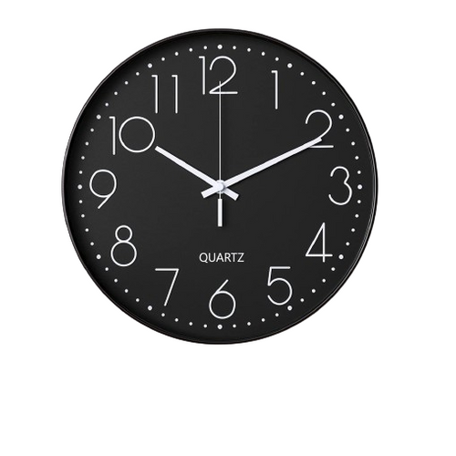 Horloge Murale, 30cm 12 Pouces - Noir
