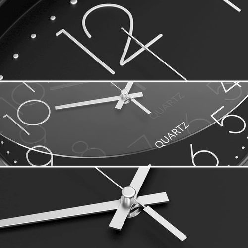 Horloge Murale, 30cm 12 Pouces - Noir