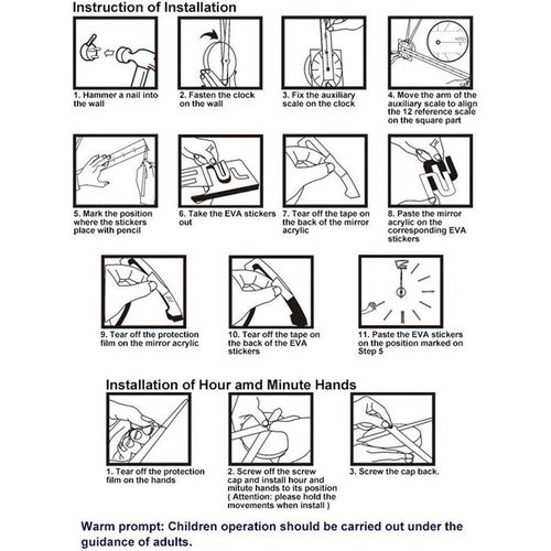 Doré Diy Grand Pendule Murale Chiffres Romains Big Montre Stickers 3d Horloge Montre Murale Home