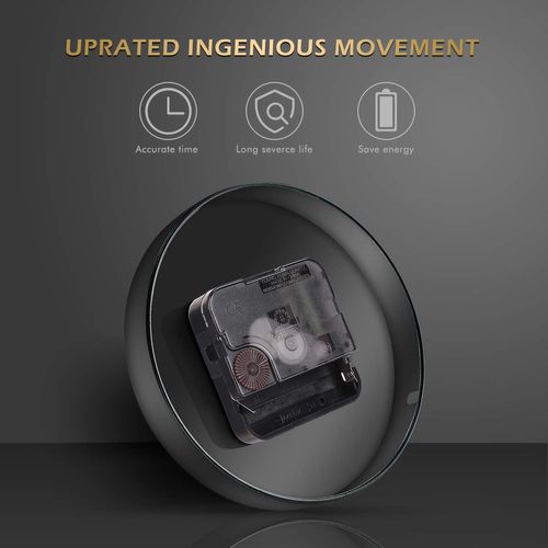 3d Horloge Murale  80-130cm , Noir, Diy Horloge Murale Digitale, Mouvement Silencieux