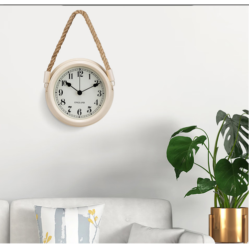 Lifestyle Morloge Murale22cm , Horloge En Fer Blanc, Horloge Murale Décorative, Nostalgie