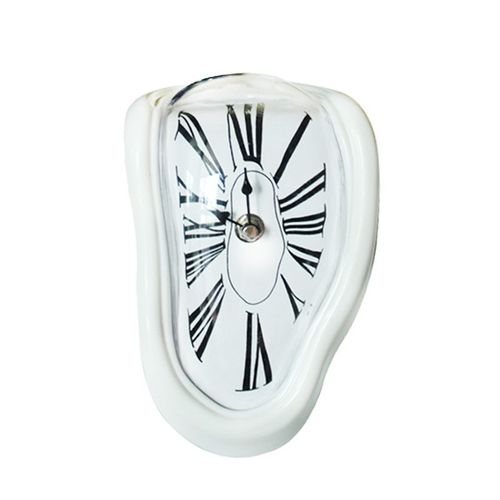Blanc Horloge Torsadée à Angle Droit Siège Créatif Fondu Horloge Torsadée Amazon Roman Digital