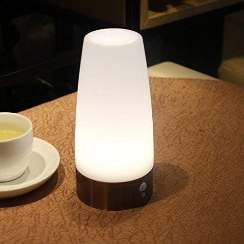 Lampe De Table, Veilleuse à LED Rétro, Lampe De Chevet Avec Détecteur De Mouvement Pir Sans