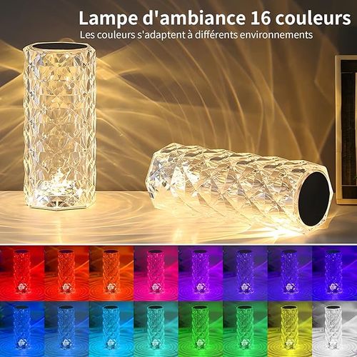 Lampe De Chevet, Lampe De Chevet Tactile Avec 16 Couleurs Et 4 Modes, Lampe De Chevet Chambre USB