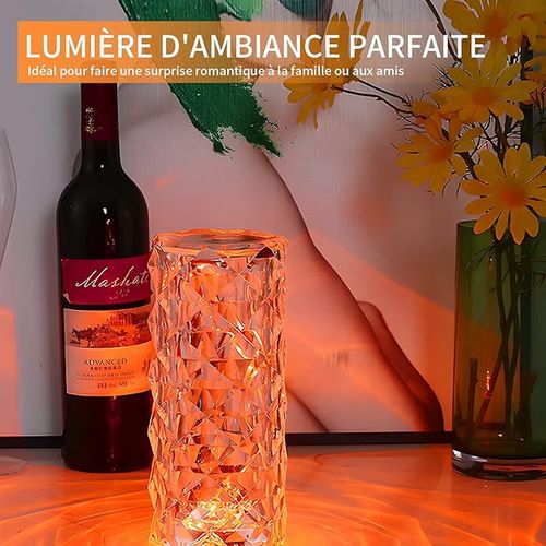 Lampe De Chevet, Lampe De Chevet Tactile Avec 16 Couleurs Et 4 Modes, Lampe De Chevet Chambre USB