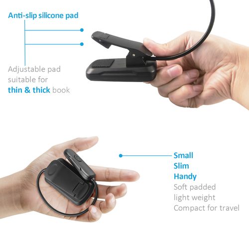 Lampe De Lecture Solaire Rechargeable - Pince Flexible, 3 Modes Lumière, Panneau Solaire Intégré - Pour Livre, Bureau, Camping