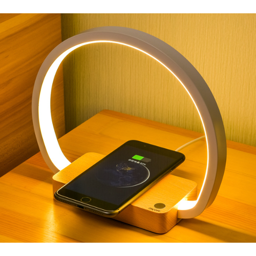 Lampe De Table Sans Fil LED Cristal Tactile 3 Couleurs - Dimmable Avec Ports USB - Lampe Chevet