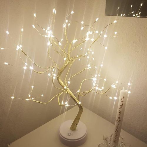 Lumières D'arbre à LED, Lumières D'arbre Blanc Chaud, Lumières D'arbre Réglables, 108 LED