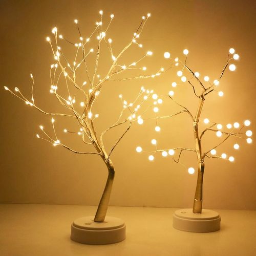 Lumières D'arbre à LED, Lumières D'arbre Blanc Chaud, Lumières D'arbre Réglables, 108 LED