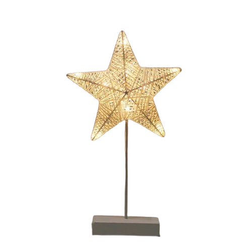 Veilleuse Créative Tissée à La Main-étoiles, Lampe De Table En Rotin, Décoration De Chambre