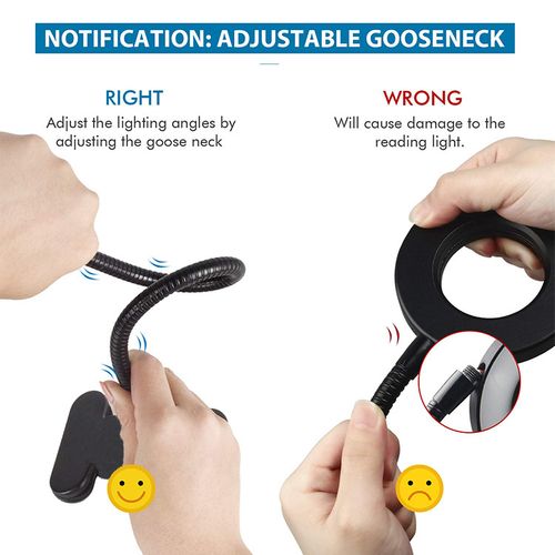 8w Lampe De Bureau Noire Avec Pince Et Adaptateur,  3 Couleur Et 10 Intensite, LED Lampe USB Flex