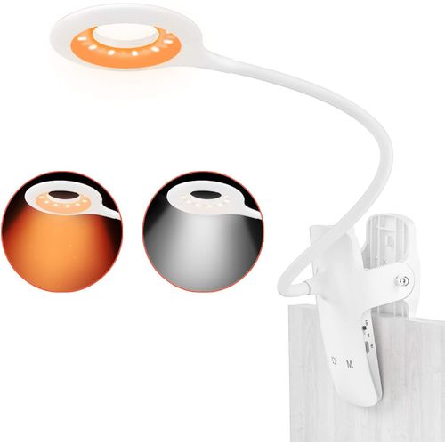 Lampe De Lecture Rechargeable 28 LED - Blanc Et Ambré