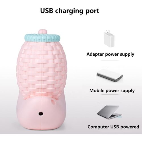 Lampe De Bureau à LED Avec Porte-stylo (rose) Animal De Dessin Animé Escargot Lampe De Table