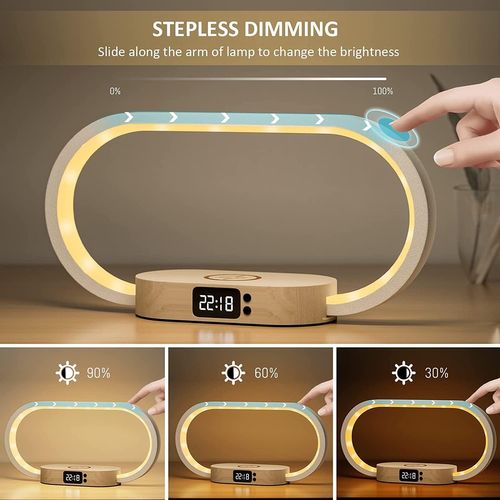Lampe De Chevet Chargeur Sans Fil, Lampe De Chevet Tactile Avec Port USB Lampe De Table LED