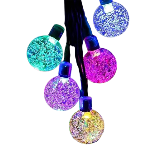 Guirlande Lumineuse Solaire à 50 LED Étanche, 8 Modes D’éclairage Pour Intérieur/extérieur, 7 M