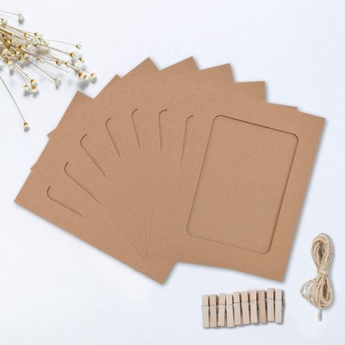 Cadre Photo En Papier 9x9.5 Kraft Cadres En Papier Photo 10 Cadres Bricolage En Carton