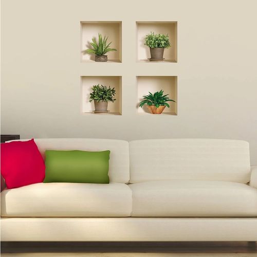 Stickers Adhésifs 3d - Sticker Mural Autocollant Petits Palmiers - Stickers Muraux Chambre Adulte