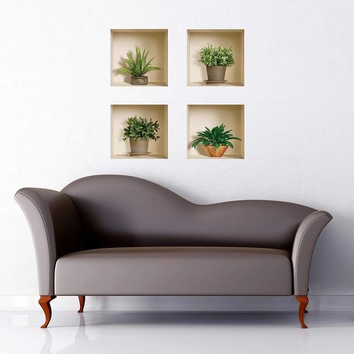 Stickers Adhésifs 3d - Sticker Mural Autocollant Petits Palmiers - Stickers Muraux Chambre Adulte