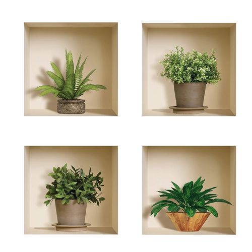 Stickers Adhésifs 3d - Sticker Mural Autocollant Petits Palmiers - Stickers Muraux Chambre Adulte