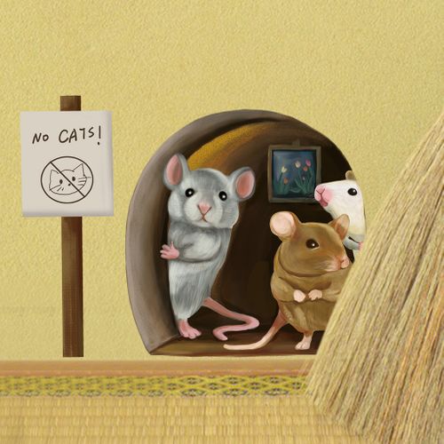 Stickers Muraux Souris De Dessin Animé Autocollants Muraux Mural Stickers Pour Chambre Salon Mur