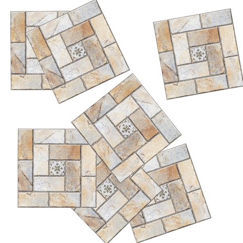 15 Pièces Papier Peint Carrelage Autocollant 10 X 10 Cm Style Mosaïque Sticker Mural Film Décoratif