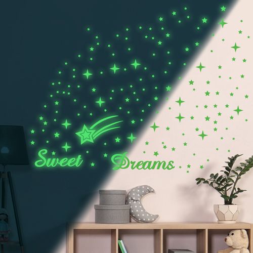 Autocollants Muraux Phosphorescents Pour Chambre à Coucher 223 Feuilles, Autocollants Lumineux