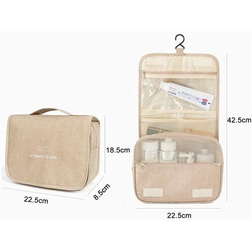 Trousse De Toilette Pour Hommes Et Femmes Avec Crochet Et Poignéeétanche Voyage Pliable Cosmétiqu