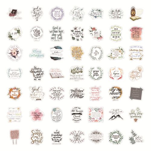 100 Autocollants De Citation De La Bible, Autocollants Pour Ordinateur Portable, Autocollants