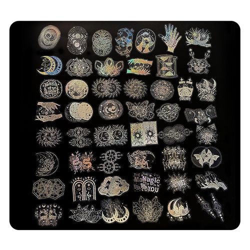 100pcs Style Spot Radium Transparent - Magic World Autocollants Pour Bouteilles D'eau Gobelet