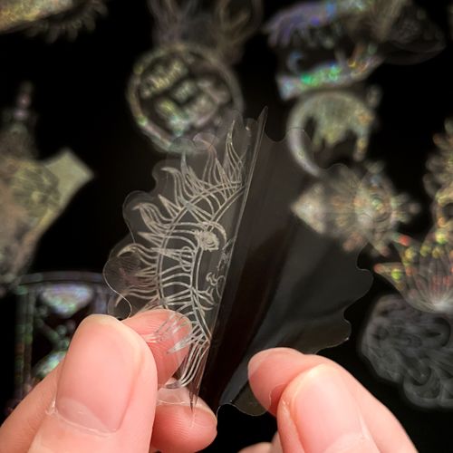 100pcs Style Spot Radium Transparent - Magic World Autocollants Pour Bouteilles D'eau Gobelet