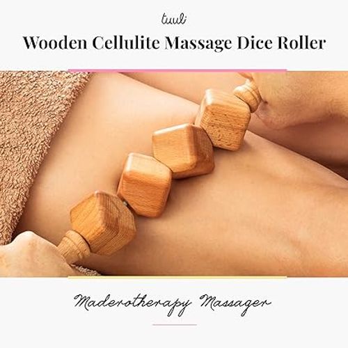 Anti Cellulite Masseur Rouleau à Cubes De Massage Appareil Bois 40 Cm