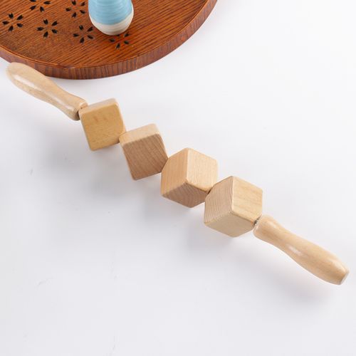 Anti Cellulite Masseur Rouleau à Cubes De Massage Appareil Bois 40 Cm