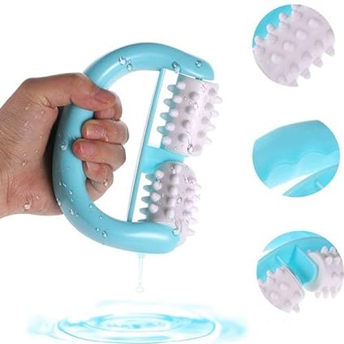 Lot De 2 Rouleaux De Massage Avec Poignée En Forme De D, Rouleau Anti-cellulite, Anti-cellulite