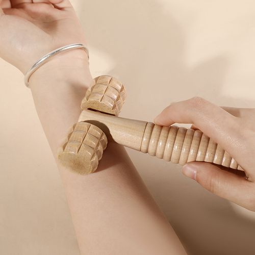 Accessories Masseur Rouleau De Massage Visage Tete Appareil Bois