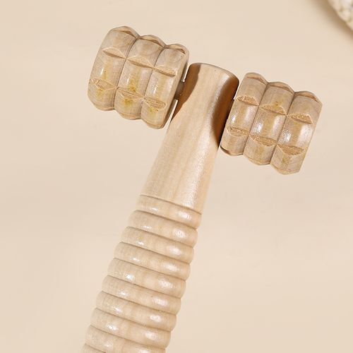 Accessories Masseur Rouleau De Massage Visage Tete Appareil Bois