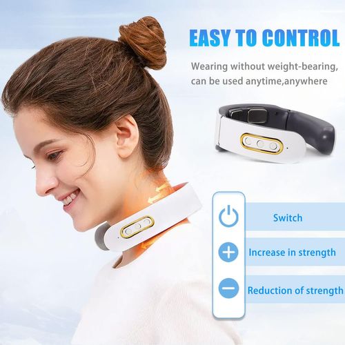 Masseur Cervical De Massage Nuque Chauffant, Massage De Cou Electrique Intelligent, Relaxation