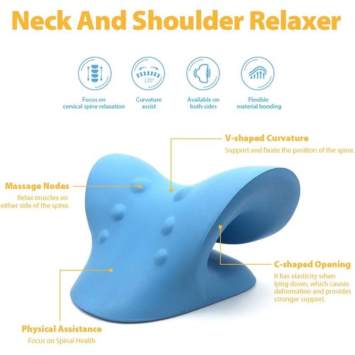 Coussin De Massage Cervical En Forme De C, Coussin Anti-douleur Cervical, Appareil De Traction