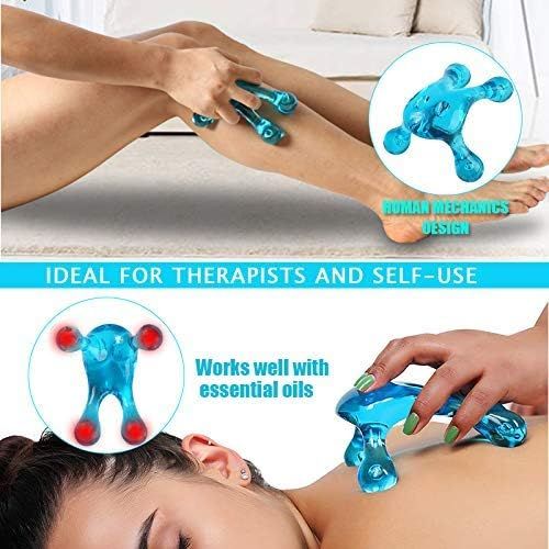 Bleu Outil De Massage Myofascial Trigger Massage, Appareil De Massage 4 Points, Pour La Tête