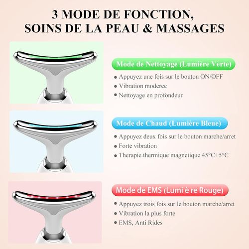 Rouge Appareil Anti Rides Visage, Appareil De Beauté,145-115-60mm. Soins De La Peau