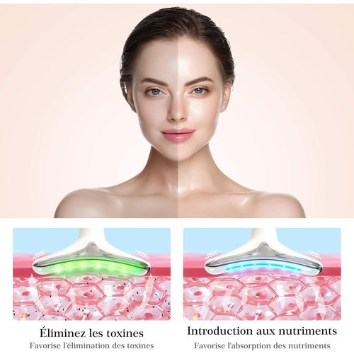 Rouge Appareil Anti Rides Visage, Appareil De Beauté,145-115-60mm. Soins De La Peau