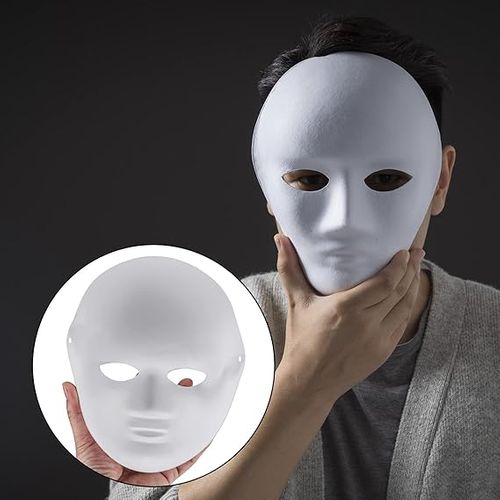 Lot De 10 Masques En Papier à Peindre Blanc - Masques Bricolage Halloween Carnaval Mardi Gras